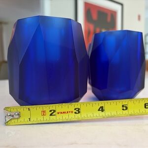 NWT Rachel Zoe Cobalt Blue Faceted cups